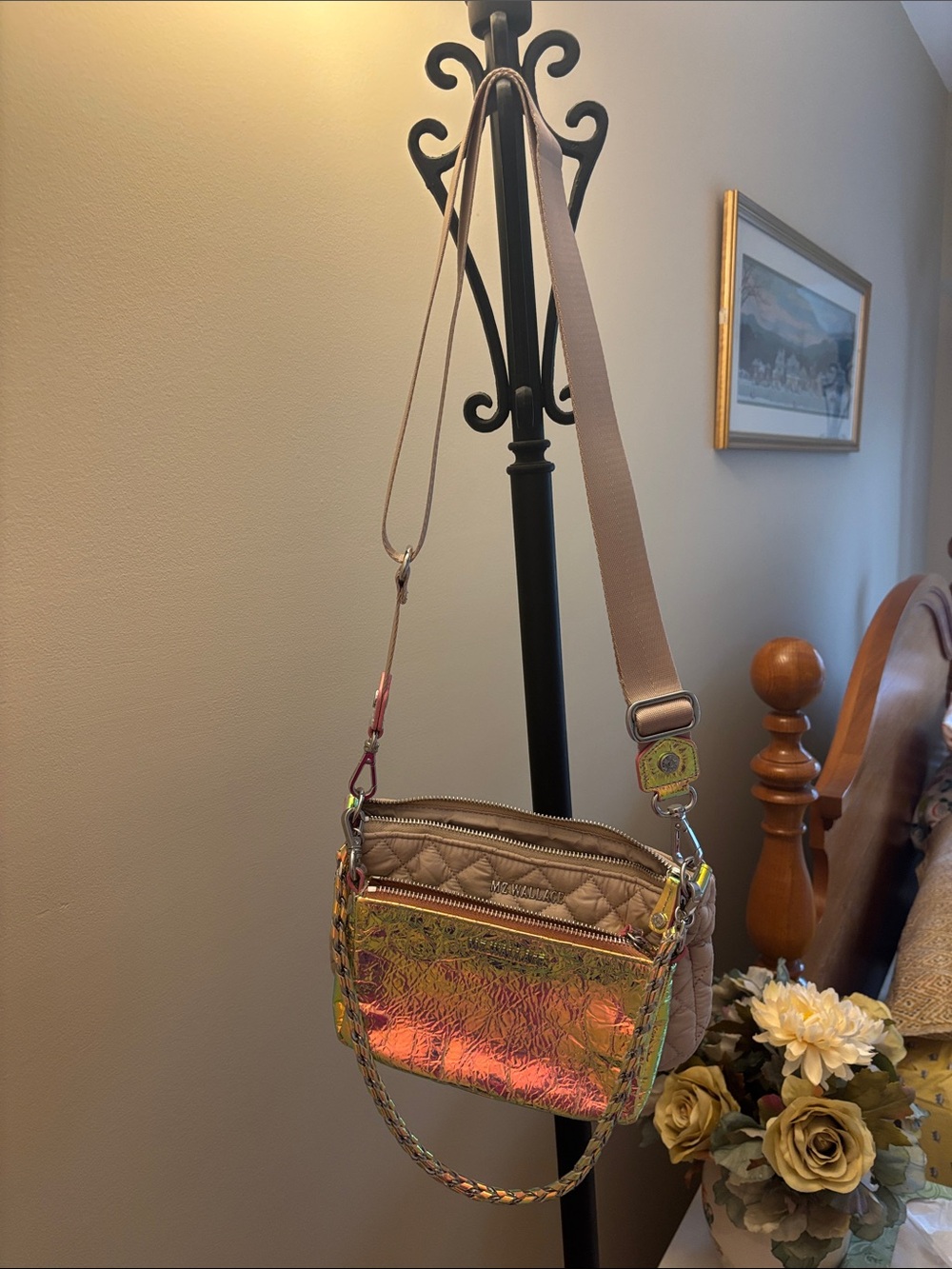MZ Wallace Iridescent Duo Crossbody/Shoulder Bag - Picture 3 of 12